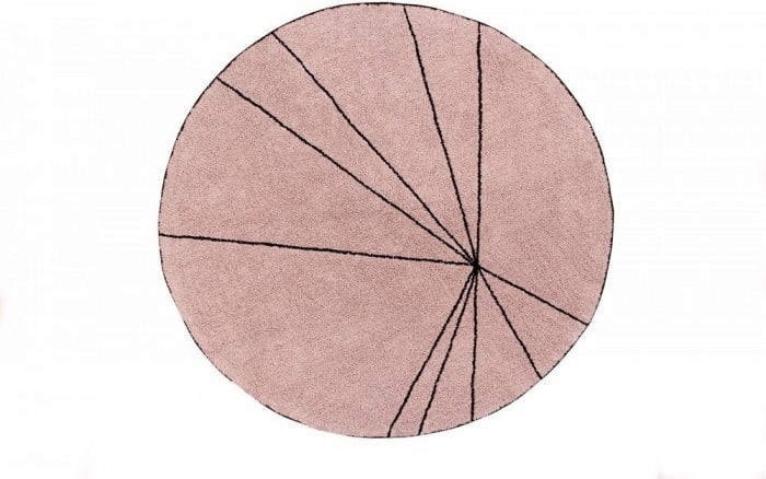 Lorena Canals Rug Round Trace Ø 160cm Vintage Nude/Black (C-TRACE-VINTNU)