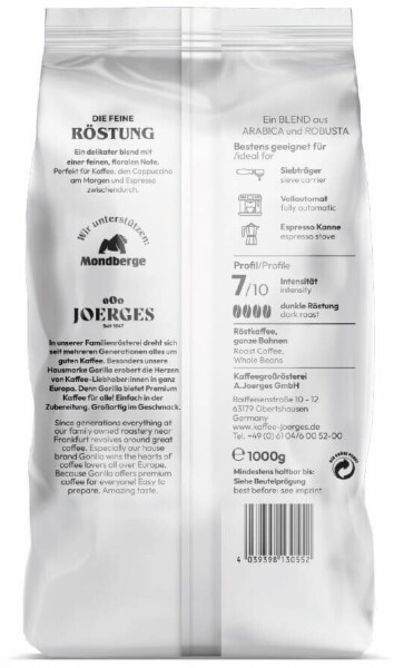 Joerges Espresso Delicato ganze Bohnen (1kg), Bild 8