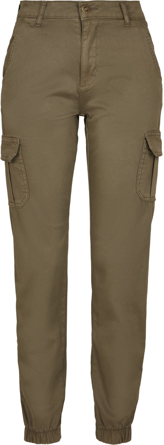 Urban Classics Ladies High Waist Cargo Pants olive