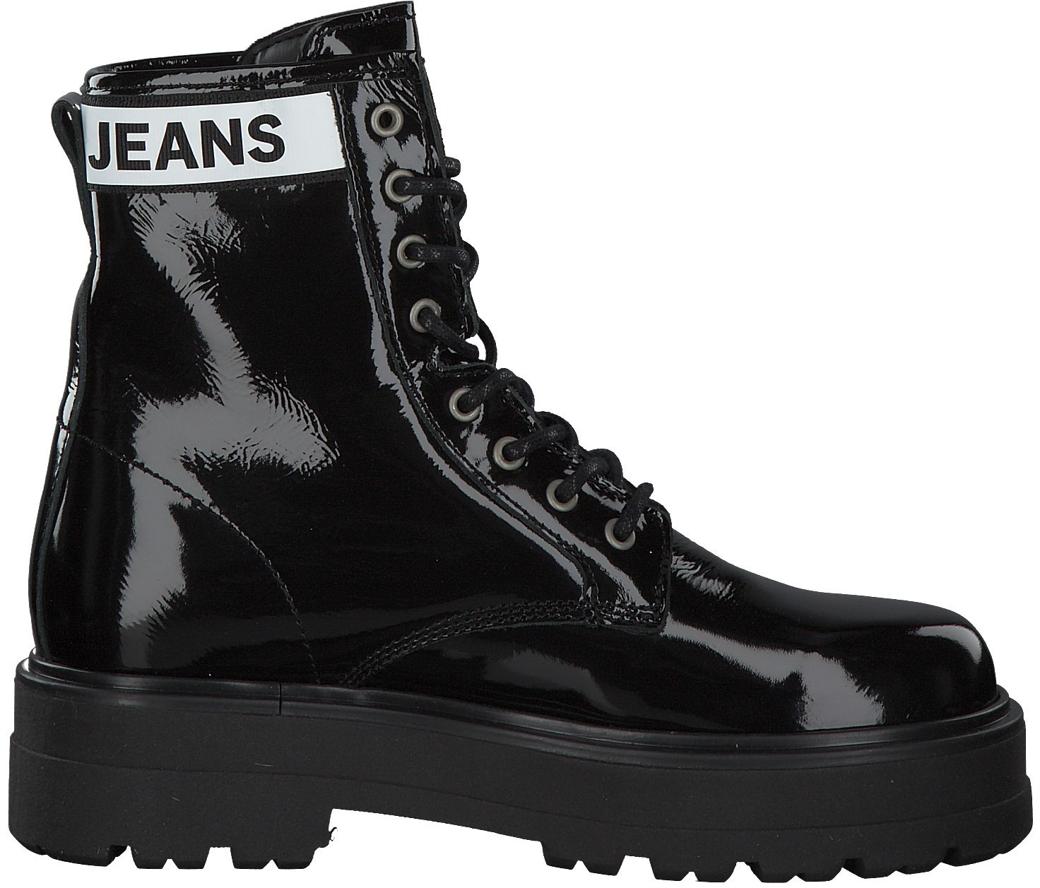 tommy hilfiger patent leather platform boots