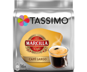 Tassimo Marcilla Cafe Largo - Cápsulas de café para desayuno grandes,  paquete de 5, 80 bebidas