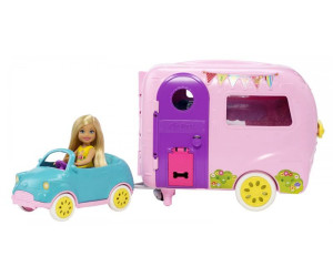 mit viel Zubehör und Accessoires Mattel Barbie FXG90 Chelsea Camper und Puppe 