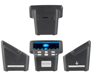 und Negativ-Scanner mit 8-MP-Sensor Stand-Alone-Dia Somikon Diascanner mit Display Diascanner mit Dia-Magazin 2.400 DPI 
