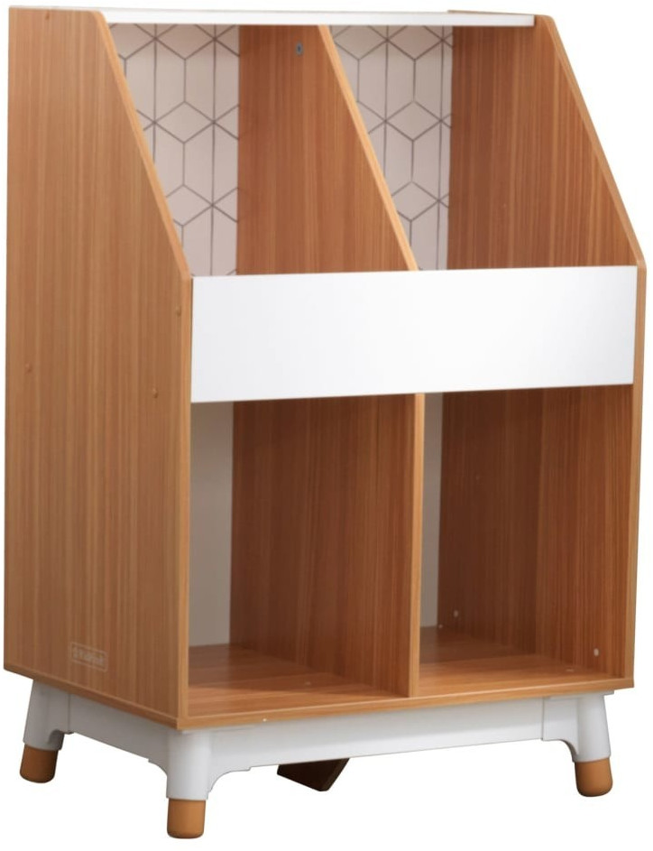 KidKraft Meuble avec bacs de rangement Mid-Century Kid gris
