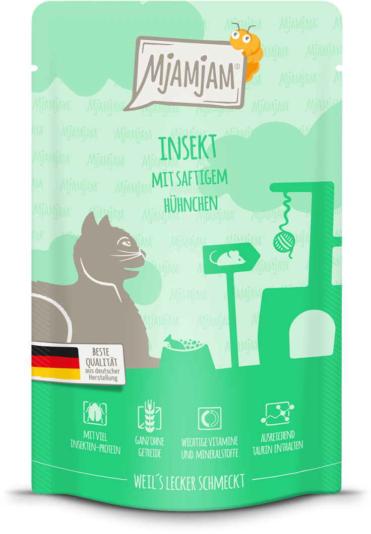 MjAMjAM Insect & Chicken Wet Cat Food 125g