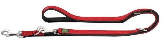 HUNTER Laisse classique pour chien 15 mm x 200 cm rouge/noir HUNTER Laisse classique pour chien 15 mm x 200 cm rouge/noir