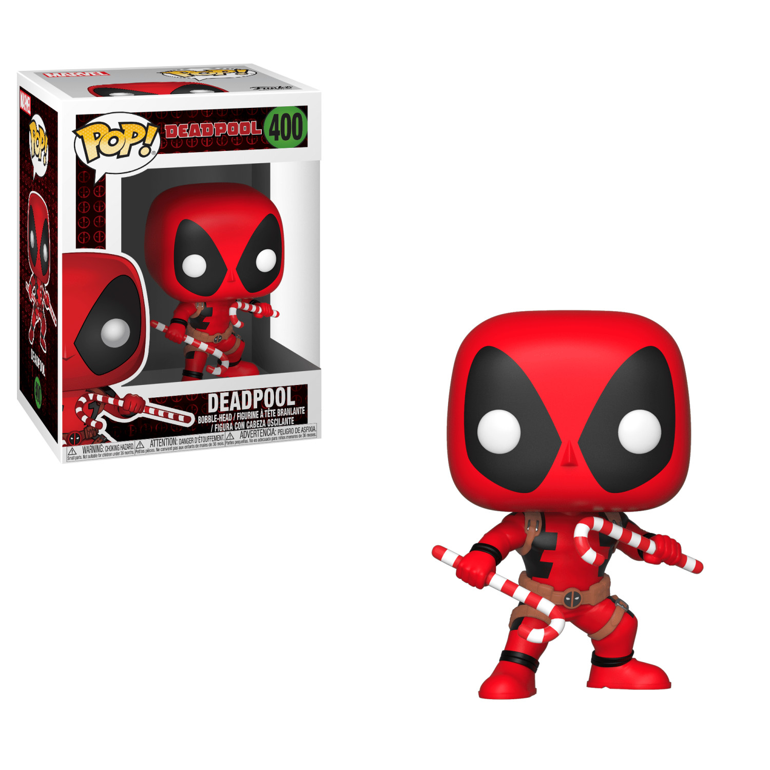 Funko Pop! Marvel Holiday - Deadpool (Candy Canes)