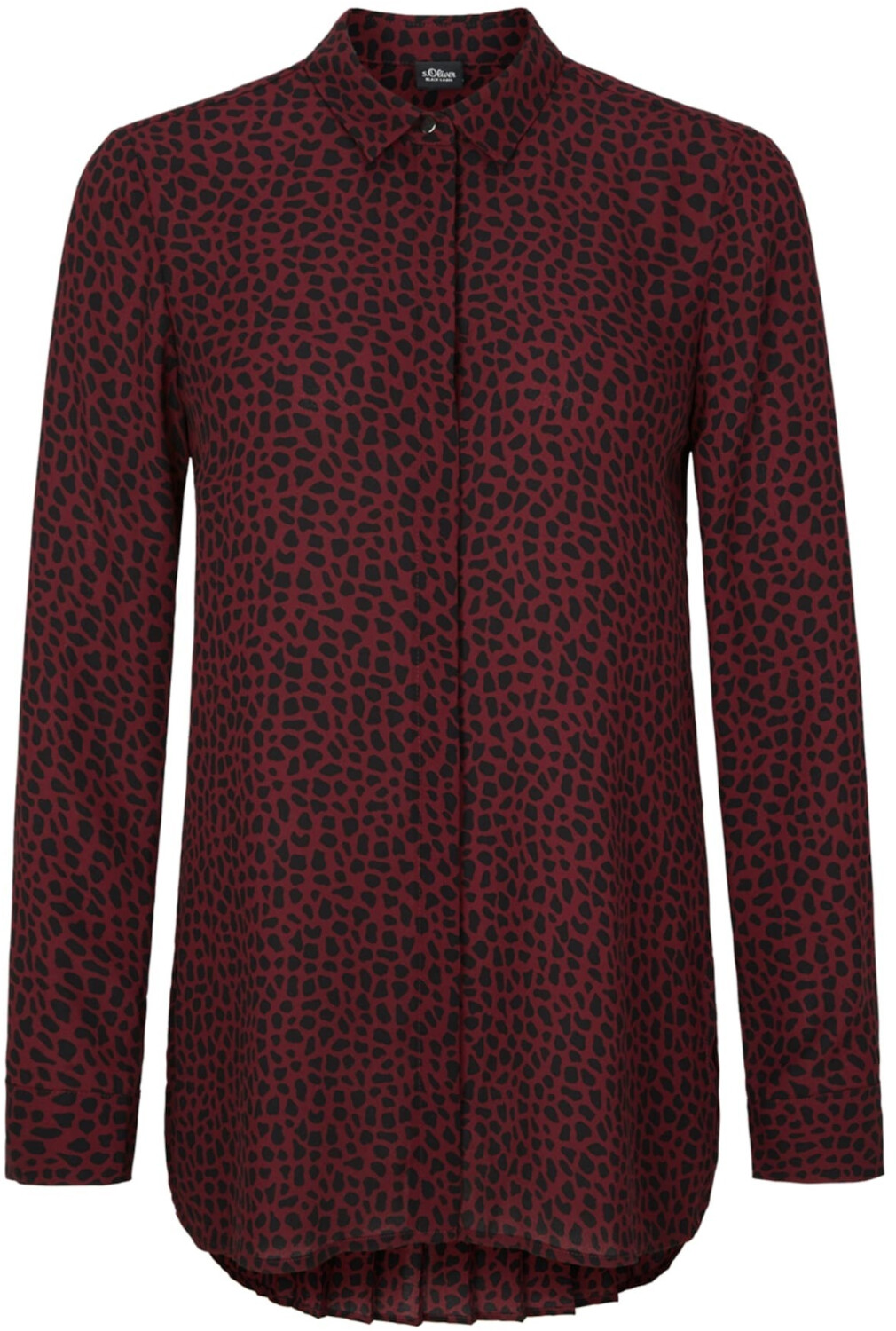S.Oliver Crêpe blouse with plissé pleats at the back chianti