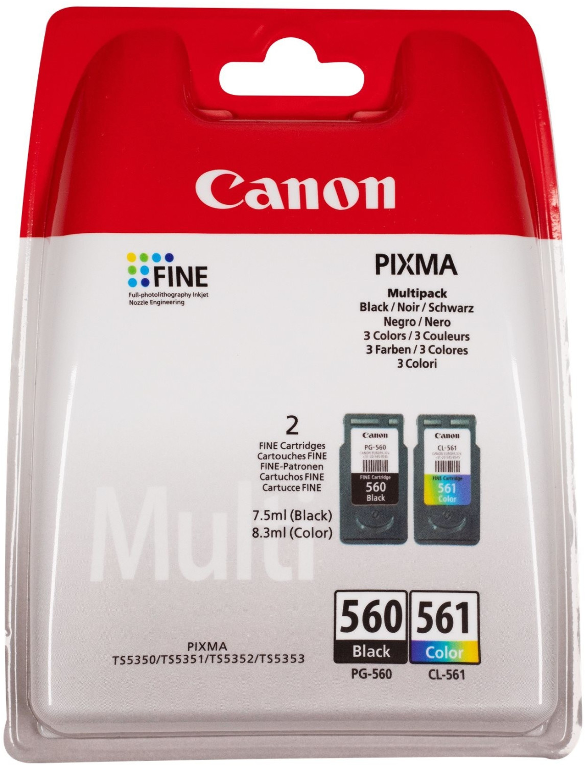Cartouche compatible Canon PG-540/CL-541 - pack de 2 - noir, cyan, magenta,  jaune - Ink Pas Cher