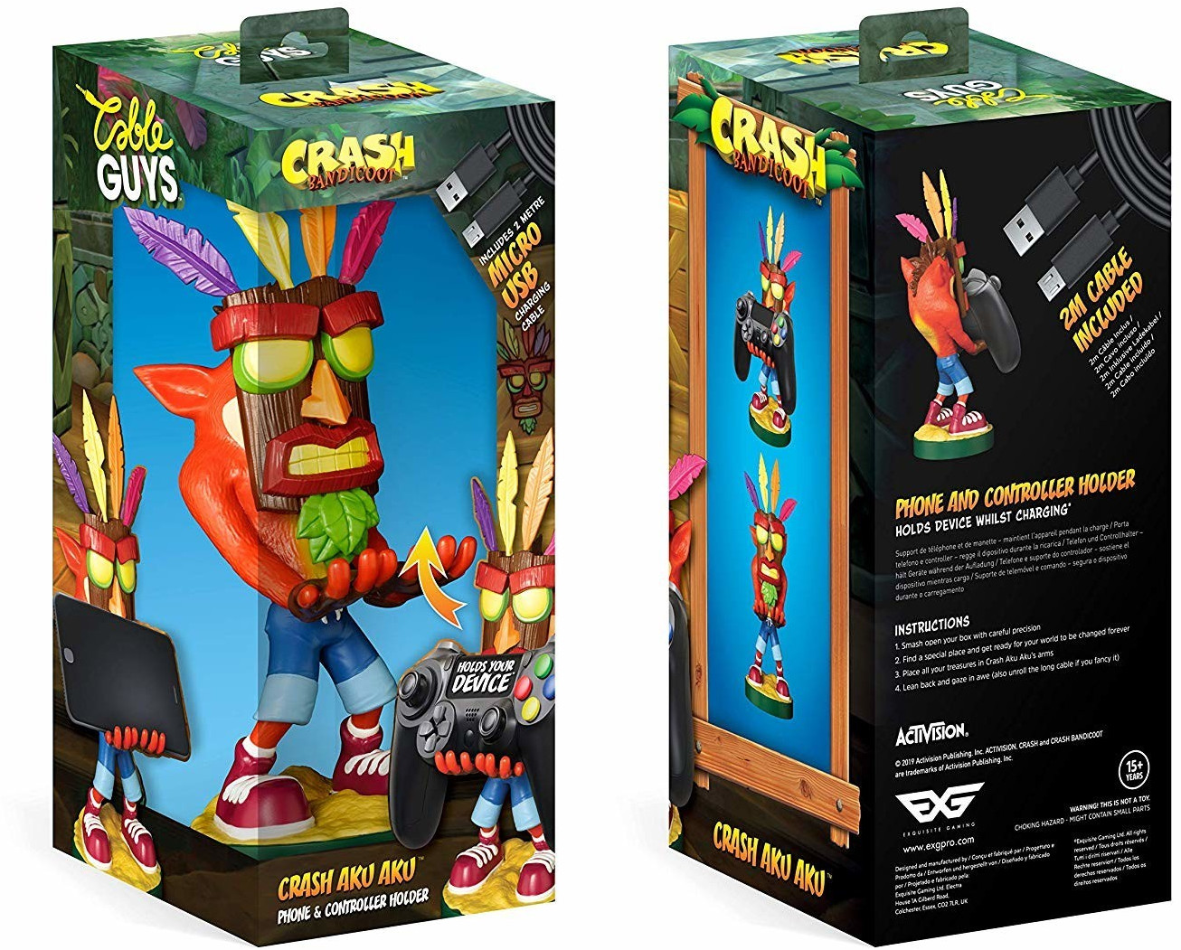 Exquisite Gaming: Crash Bandicoot Trilogy - Soporte original para teléfono  móvil y controlador de juegos, soporte para dispositivos, cable Guys
