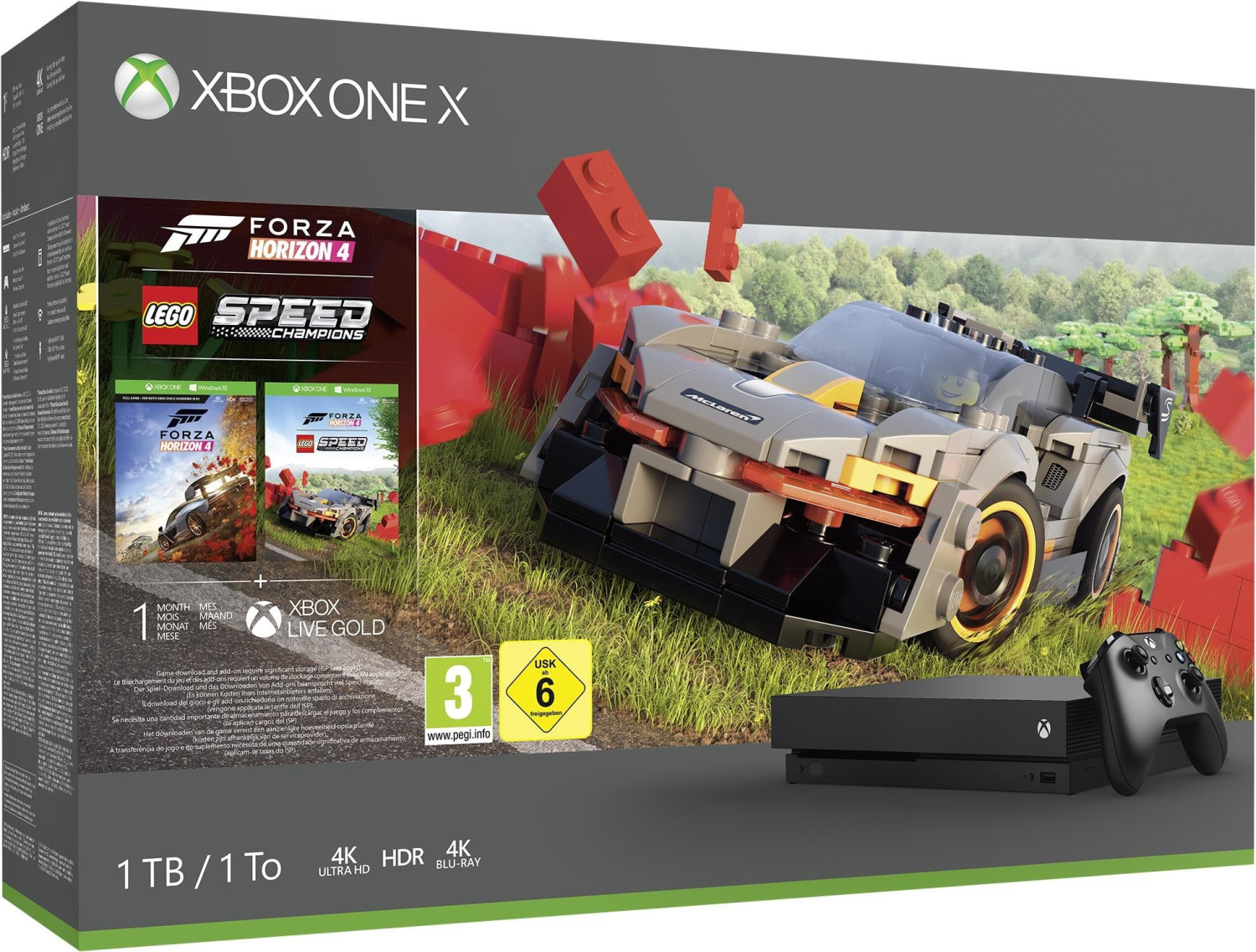 Microsoft Xbox One X 1TB + Forza Horizon 4 LEGO Speed Champions