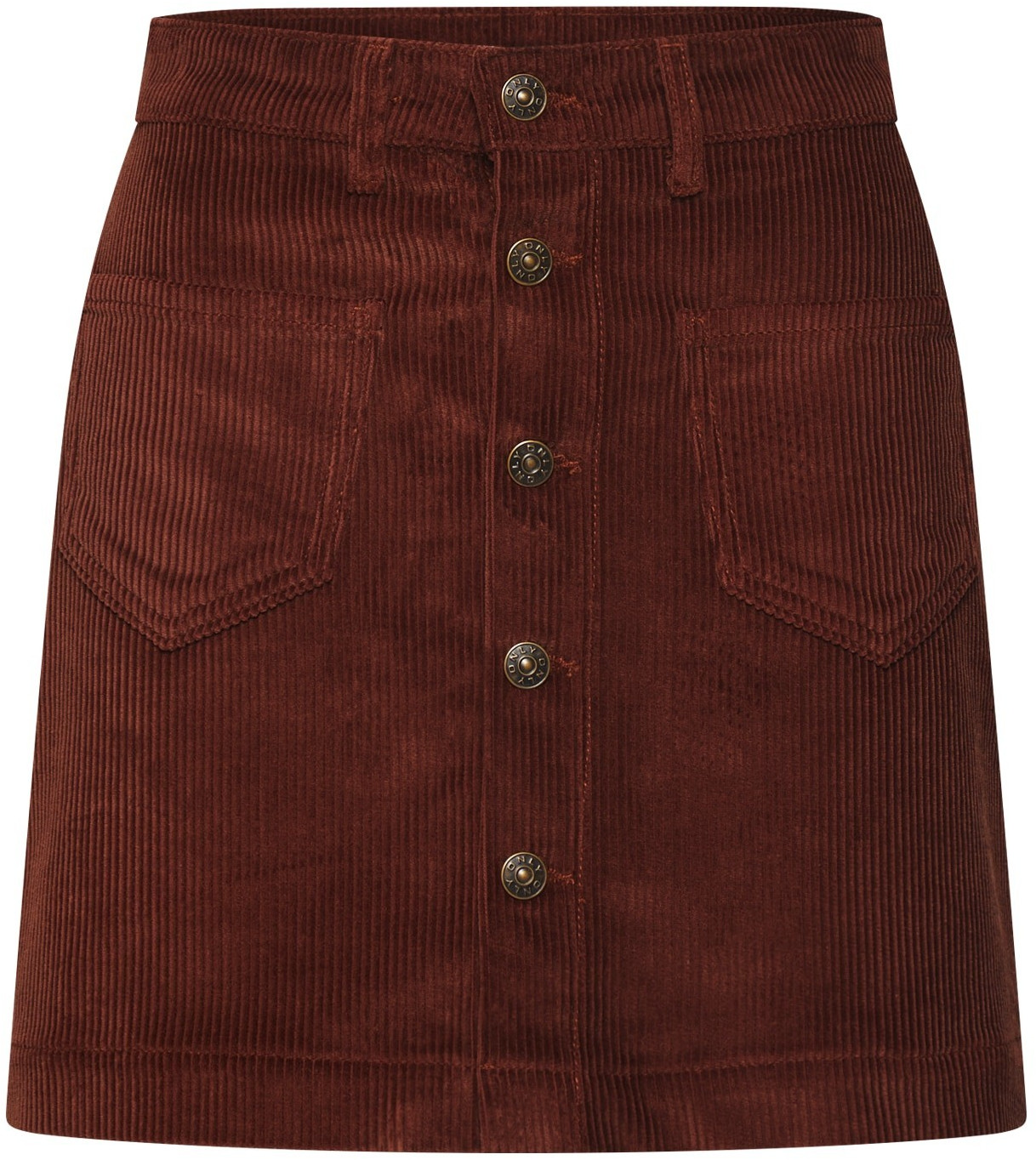 Only Carmakoma Amazing cord skirt brown
