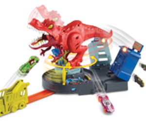 Hot Wheels Pista Auto Sfida Al Trex Takedown X4292 Con Suoni