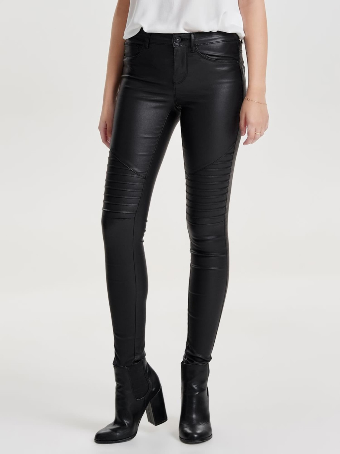 Only new royal coated biker skinny fit jeans deals