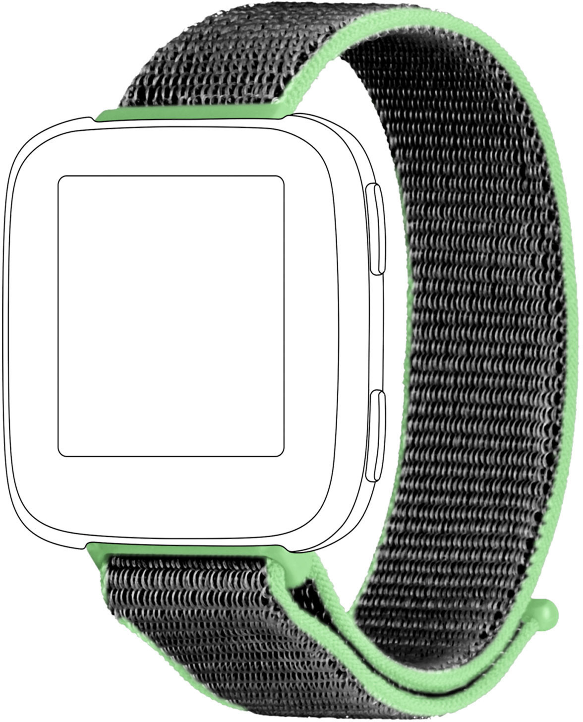 topp Bracelet Fitbit Versa gris/vert