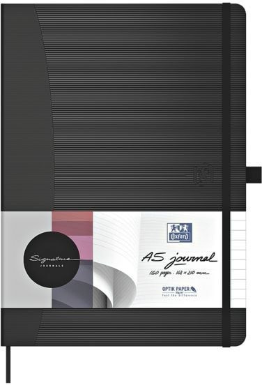 Oxford Signature A5 Journal Blank 160 pages black