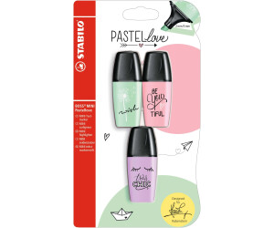 STABILO BOSS MINI Pastellove - Pack de 5 surligneurs pastel - couleurs  assorties Pas Cher