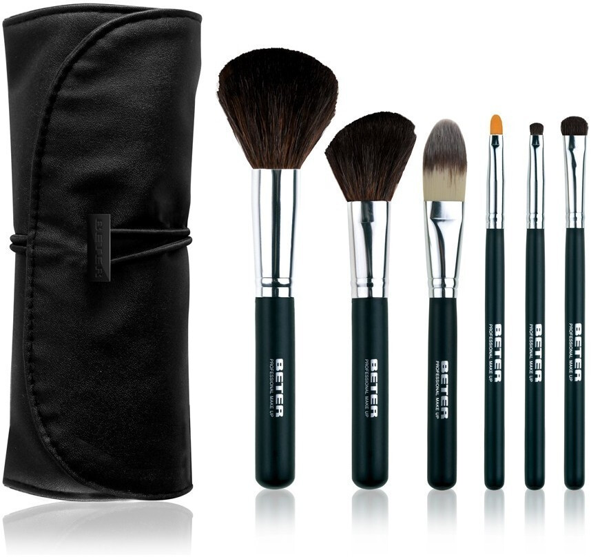 Beter Professional Makeup Brush Set in Black (6 pcs)