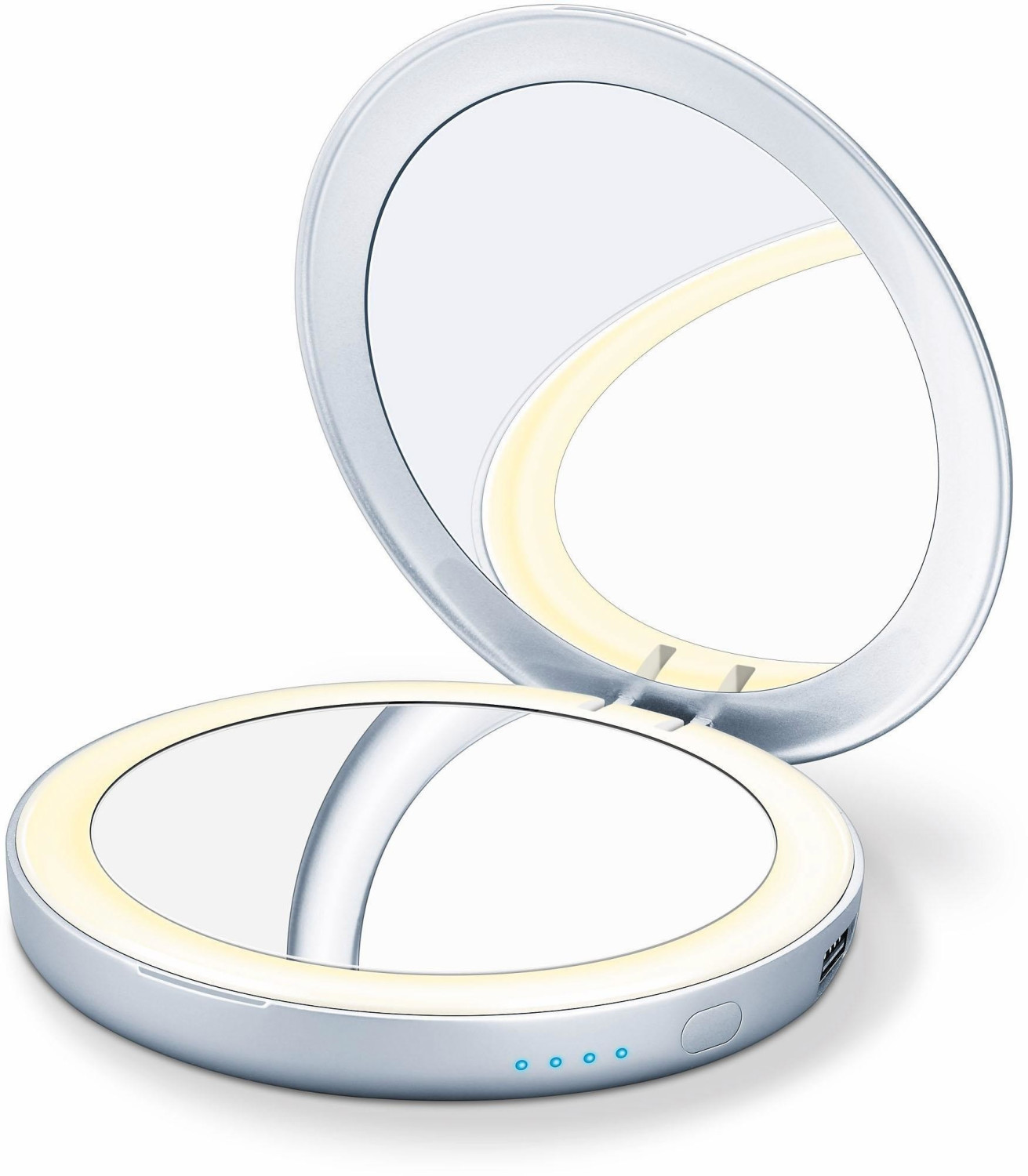 Navaris Kosmetikspiegel mit LED Beleuchtung - Spiegel mit 5fach
