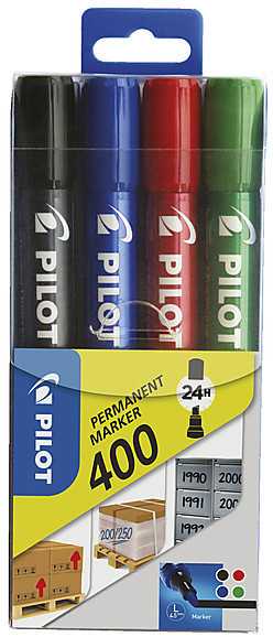 Pilot Permanent-Marker 400, Pack of 4 (501466)