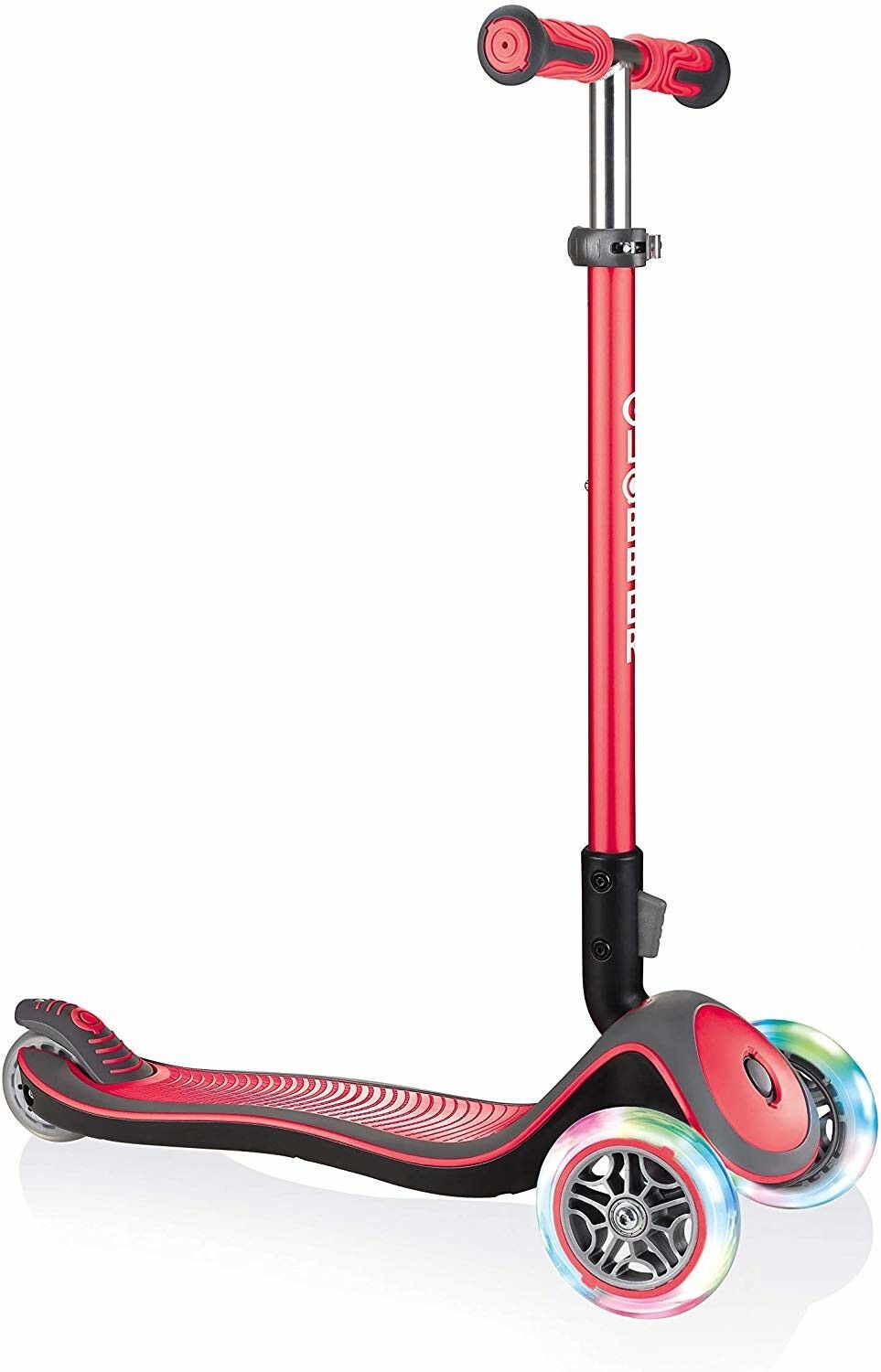 Globber Elite Deluxe Lights rouge