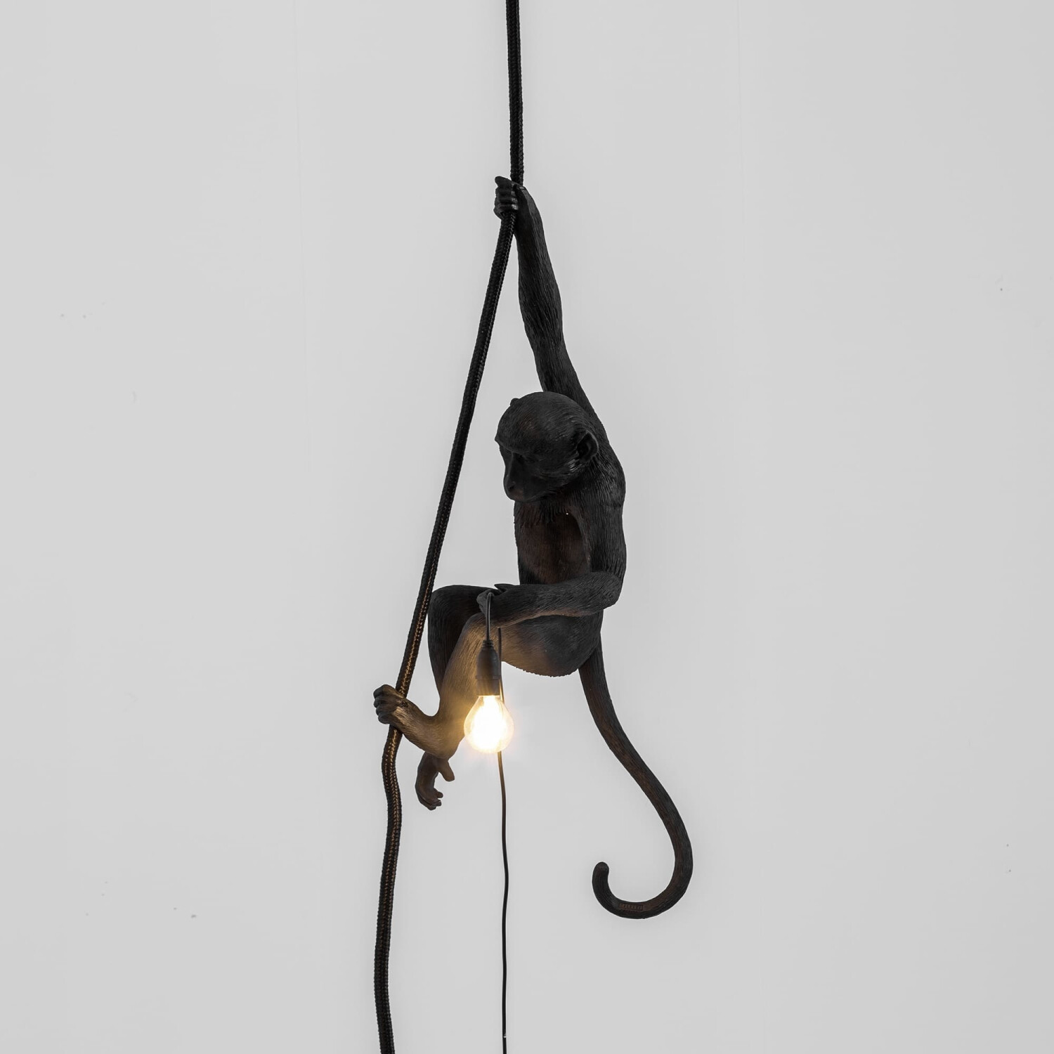 Seletti Monkey Ceiling Hanging LED Black