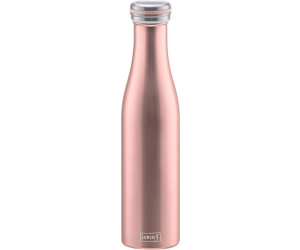 0,5l Lurch Thermo-Flasche für heiße und kalte Getränke aus Doppelwandigem Edelstahl Perlgrau 7.7 x 7.7 x 26.3 cm