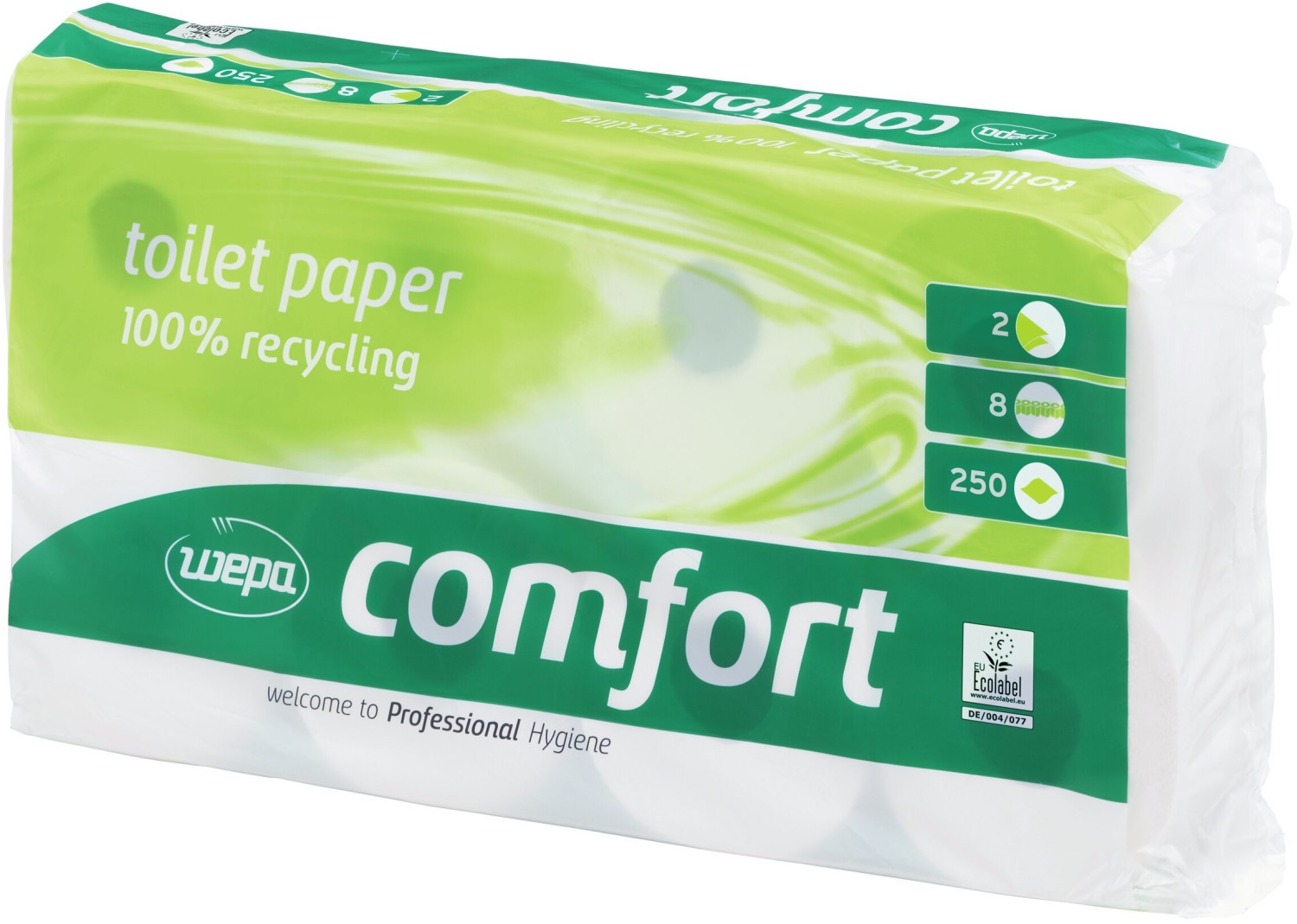 Wepa Professional Comfort toilet paper 2-ply white (8 rolls)