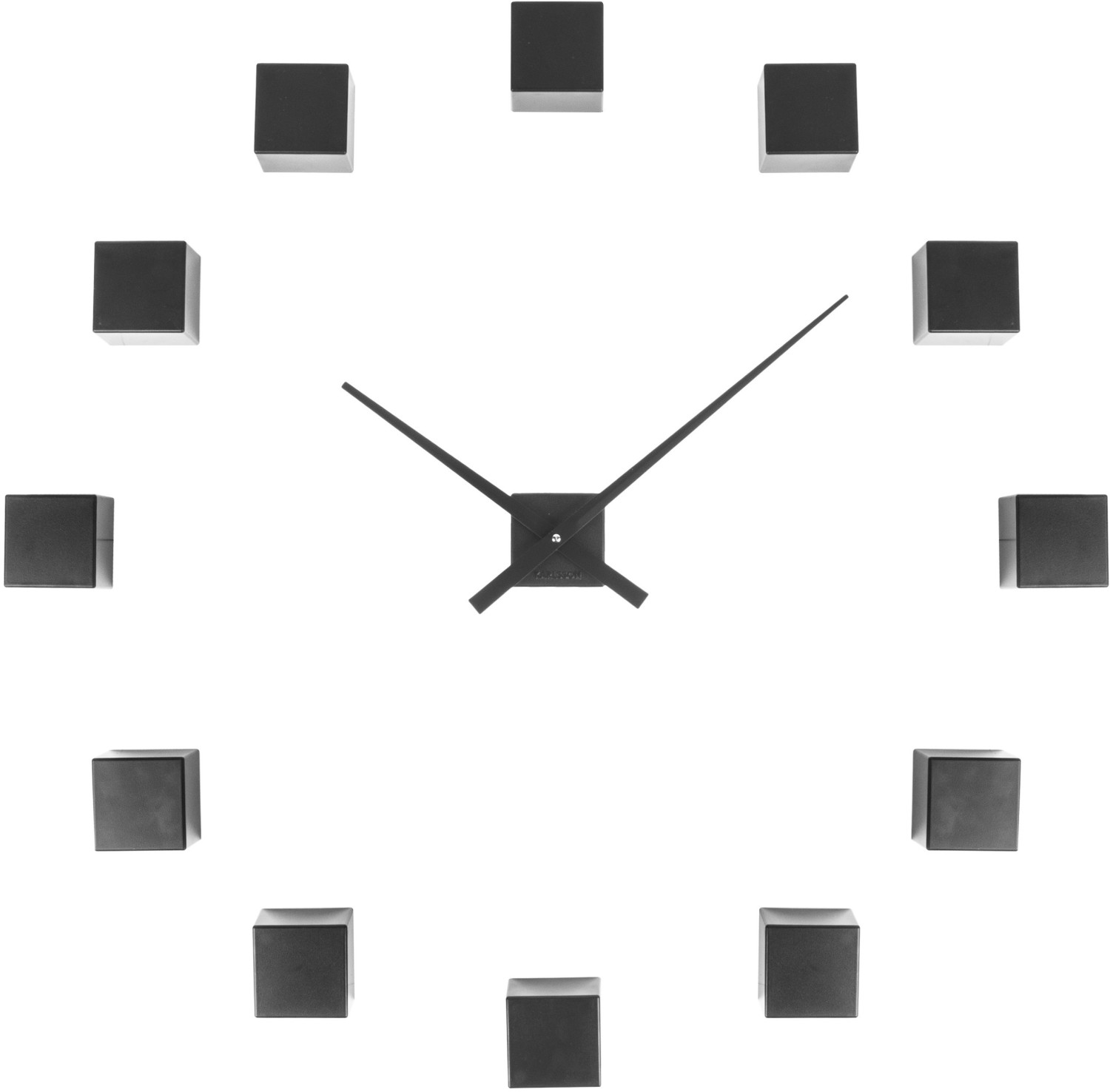 Karlsson KA5698BK Wall Clock DIY Cubic