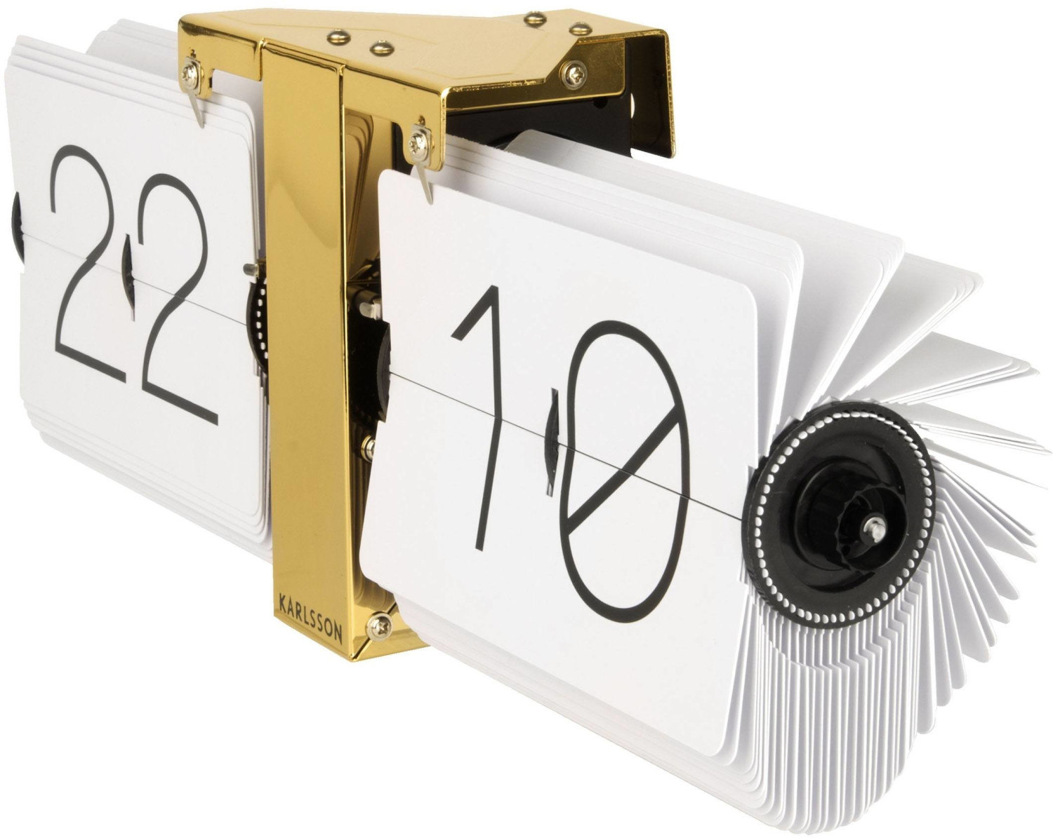 Karlsson KA5601WH Flip Clock No Case Gold