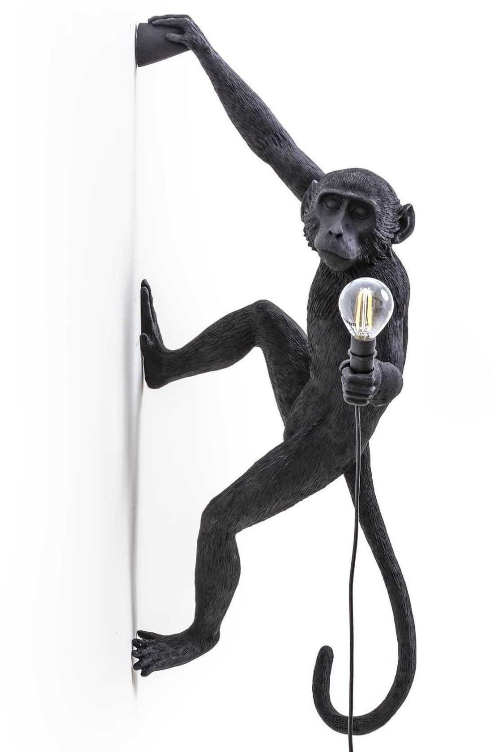 Seletti Monkey Hanging Wall Outdoor Black
