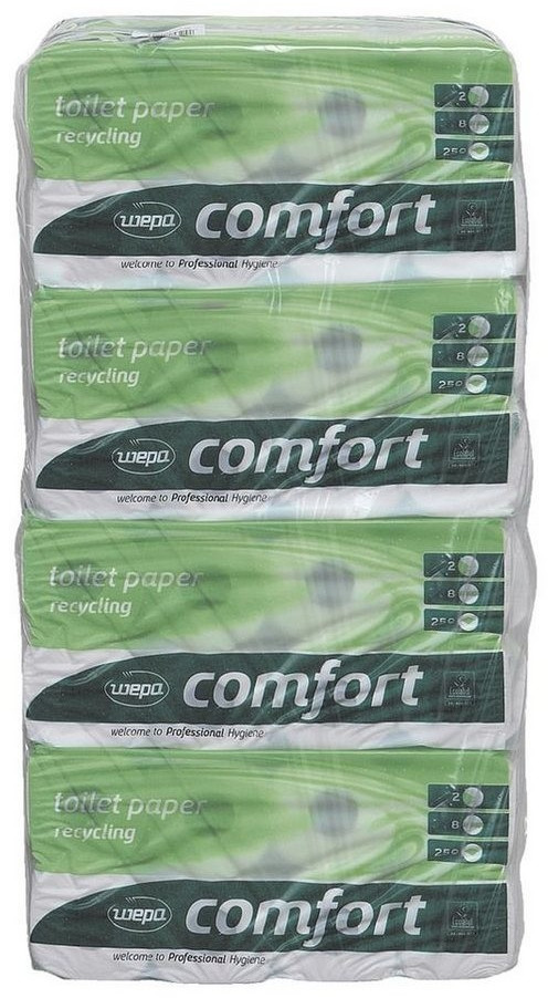 Wepa Professional Papier toilette recyclé Comfort 2 épaisseurs (64 rouleaux)