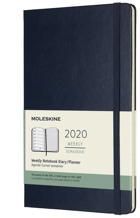 Moleskine 12 Months Weekly Note Calender Hard Cover Large 2020 Saphire
