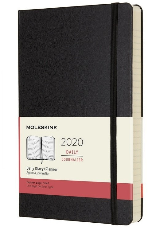 Image of Moleskine 12 Months Daily Calender Hard Cover Large 2020 Black
