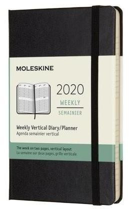 Image of Moleskine 12 Months Weekly Note Calendar Hard Cover Large 2020 Horizontal Black