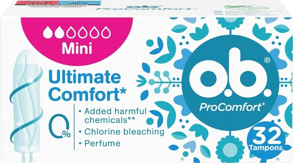 o.b. Boîte de 32 tampons ProComfort Mini
