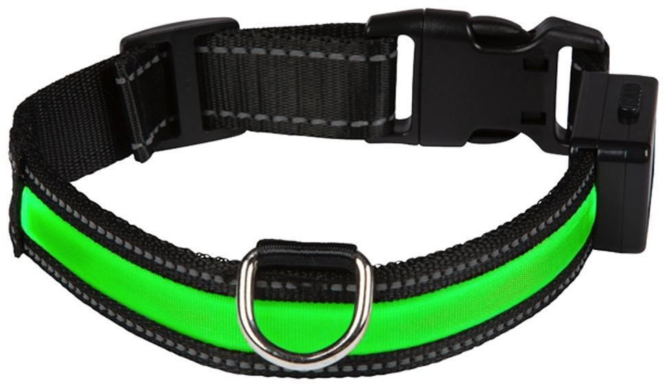 Eyenimal Collier lumineux rechargeable USB vert L