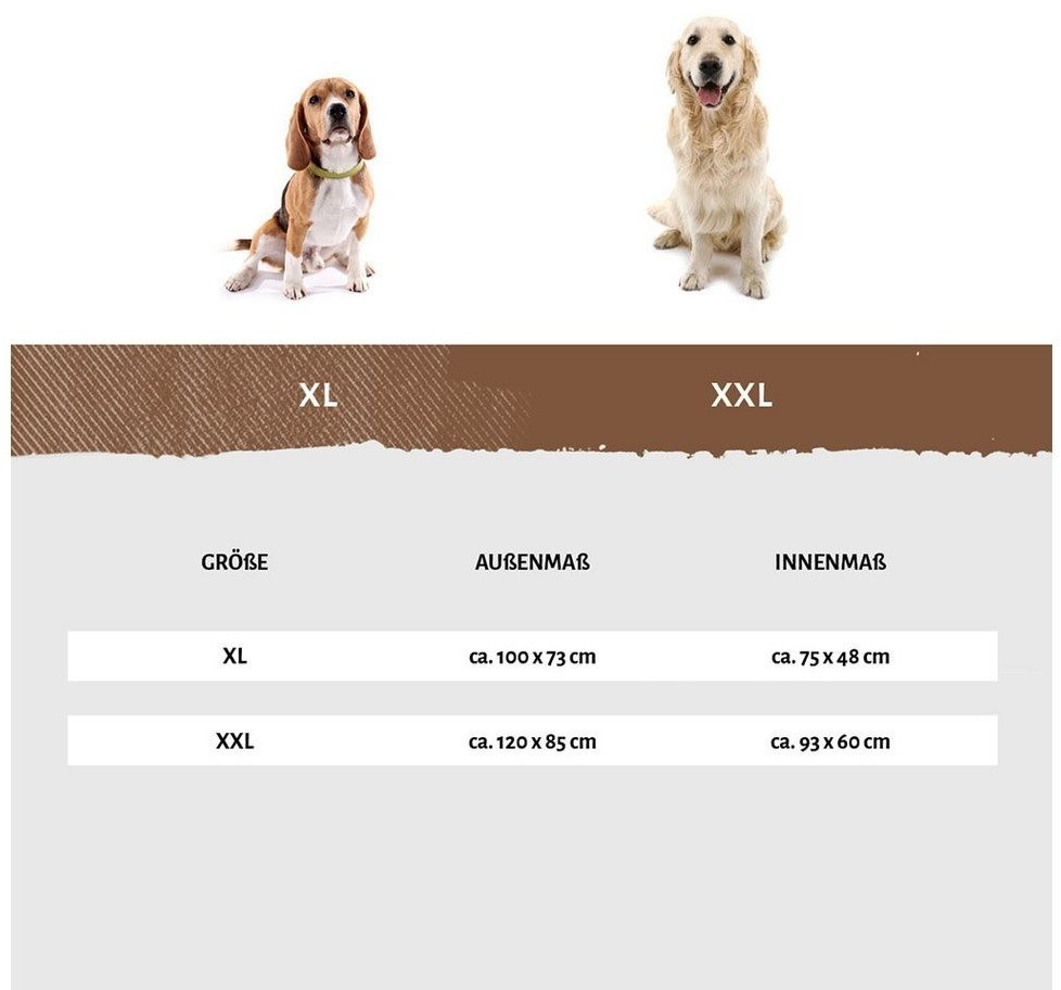 Knuffelwuff Lit pour chien Beige XXL 120 x 85 cm Knuffelwuff Lit pour chien Beige XXL 120 x 85 cm