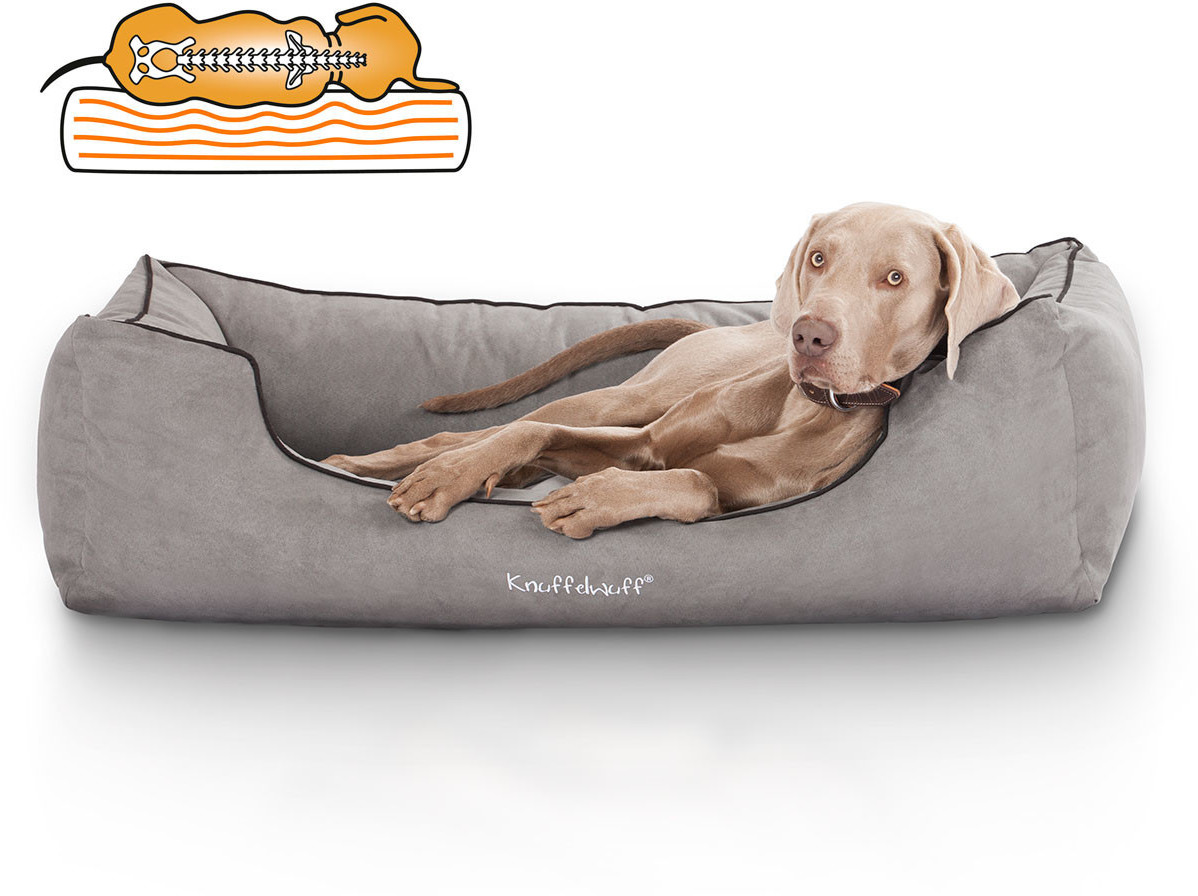 Knuffelwuff Lit pour chien Amelie Grey XXL 120x85cm Knuffelwuff Lit pour chien Amelie Grey XXL 120x85cm