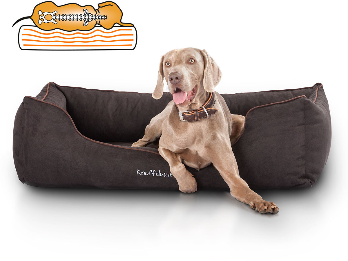 Knuffelwuff Lit pour chien Amelie Black M/L 85x63cm Knuffelwuff Lit pour chien Amelie Black M/L 85x63cm