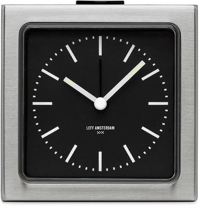 Leff Amsterdam Block Alarm Clock black
