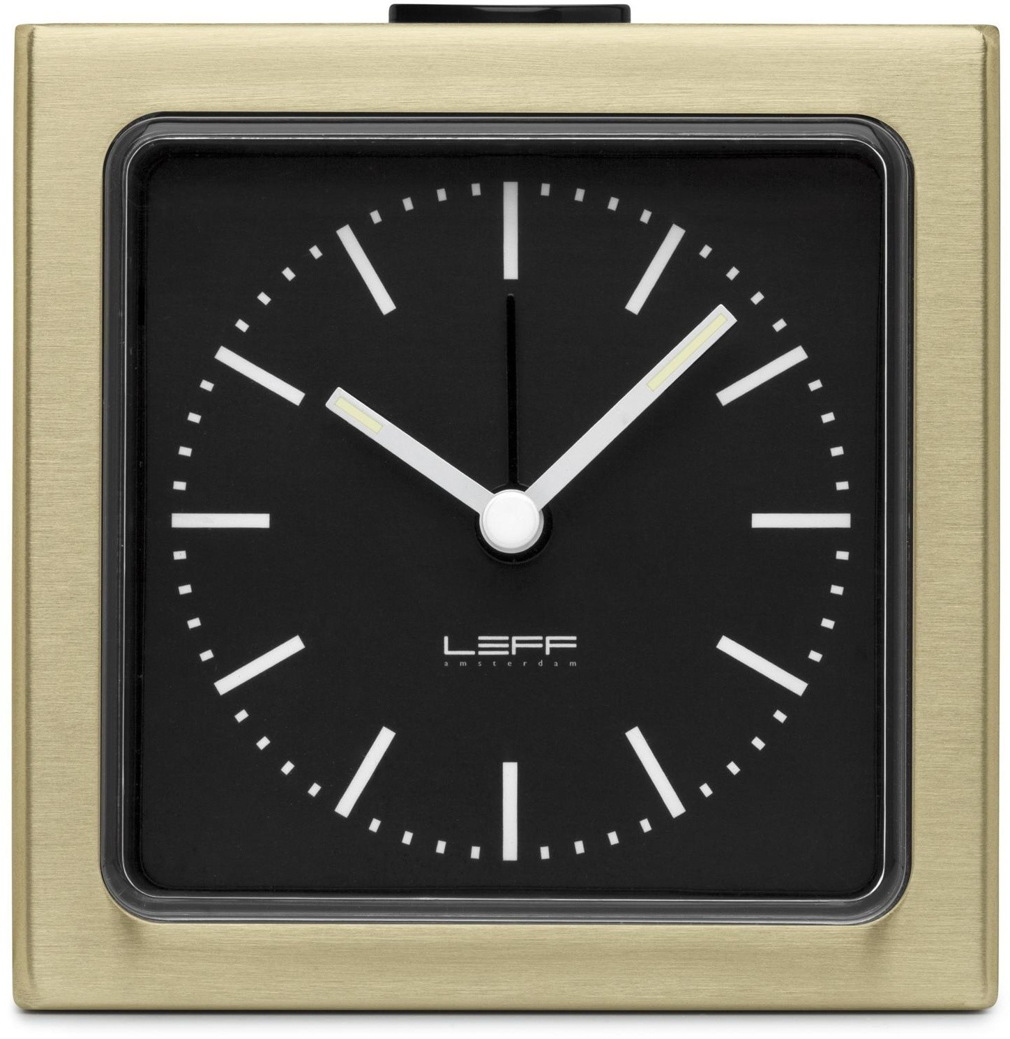 Leff Amsterdam Block Alarm Clock black/bronze