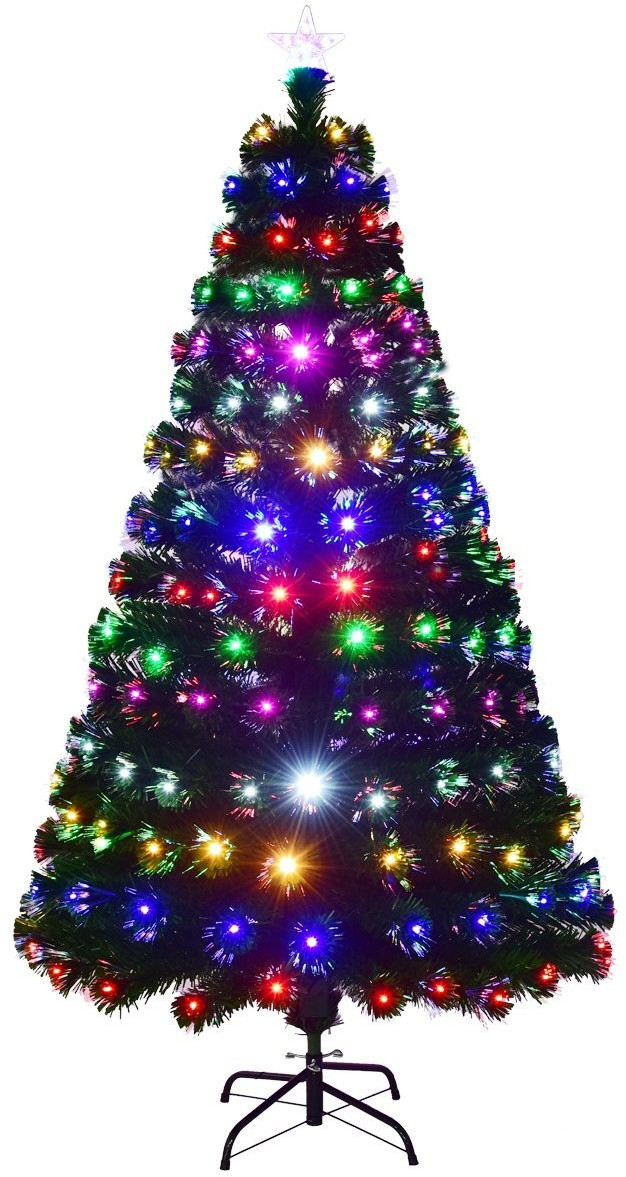 Costway LEDWeihnachtsbaum beleuchtet 210cm grün mit Glasfaser