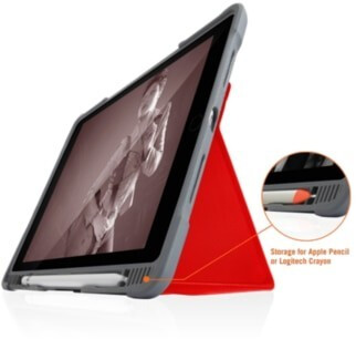 STM Goods Dux Plus DUO Case iPad 10.2 red/transparent
