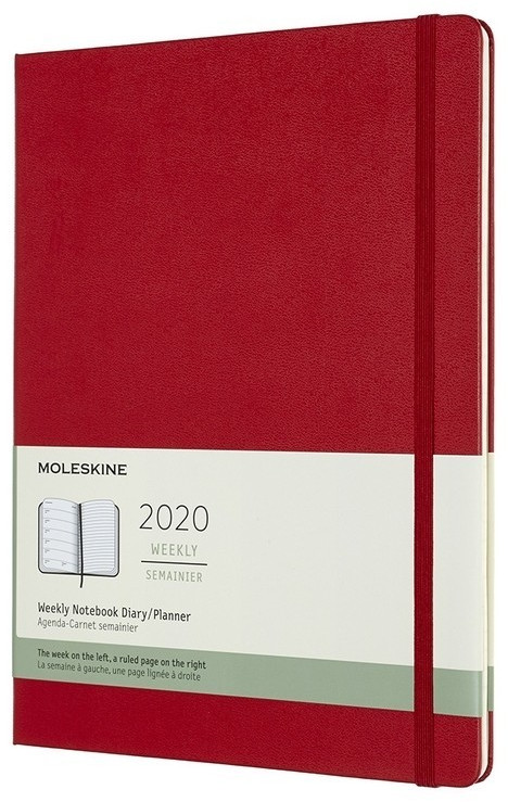 Image of Moleskine 12 Months Monthly Note Calendar 2020 Hard Cover X-Large