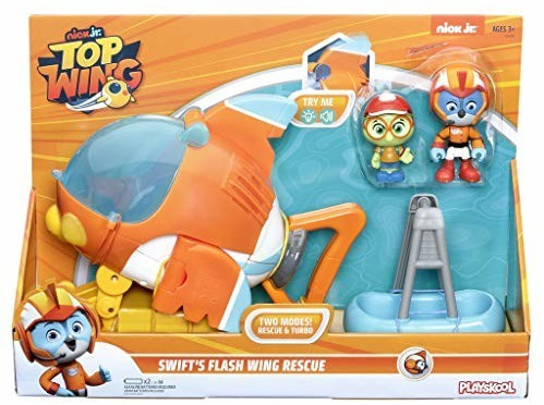 Playskool Top Wing Swift's Flash Wing Rescue Vehicle Playset with Swift & Timmy Turtle E5278