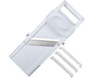 Mandoline Benriner BN-95W-1 - Coupe-Légumes Professionnel - 3 Lames Interchangeables - Réglable 0.5-8mm