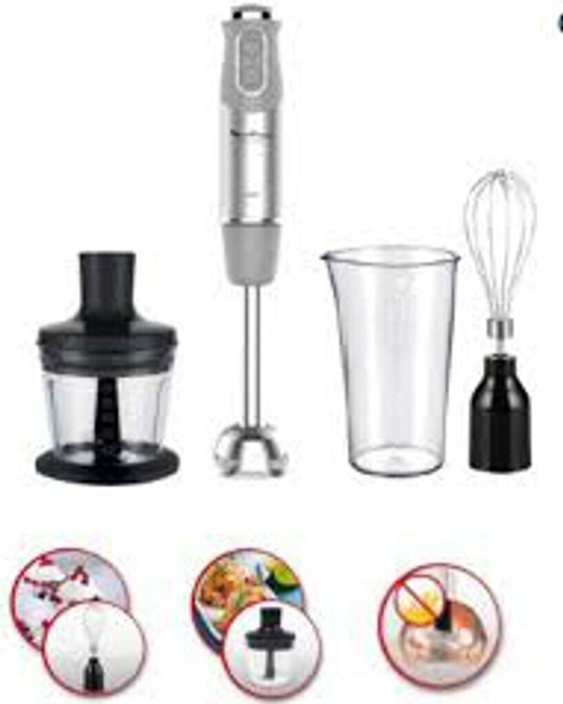 Mixeur Plongeant Moulinex Quickchef DD65A810 - 1000W, 10 Vitesses, Bol 800ml - Acier Inoxydable, Fonction Turbo