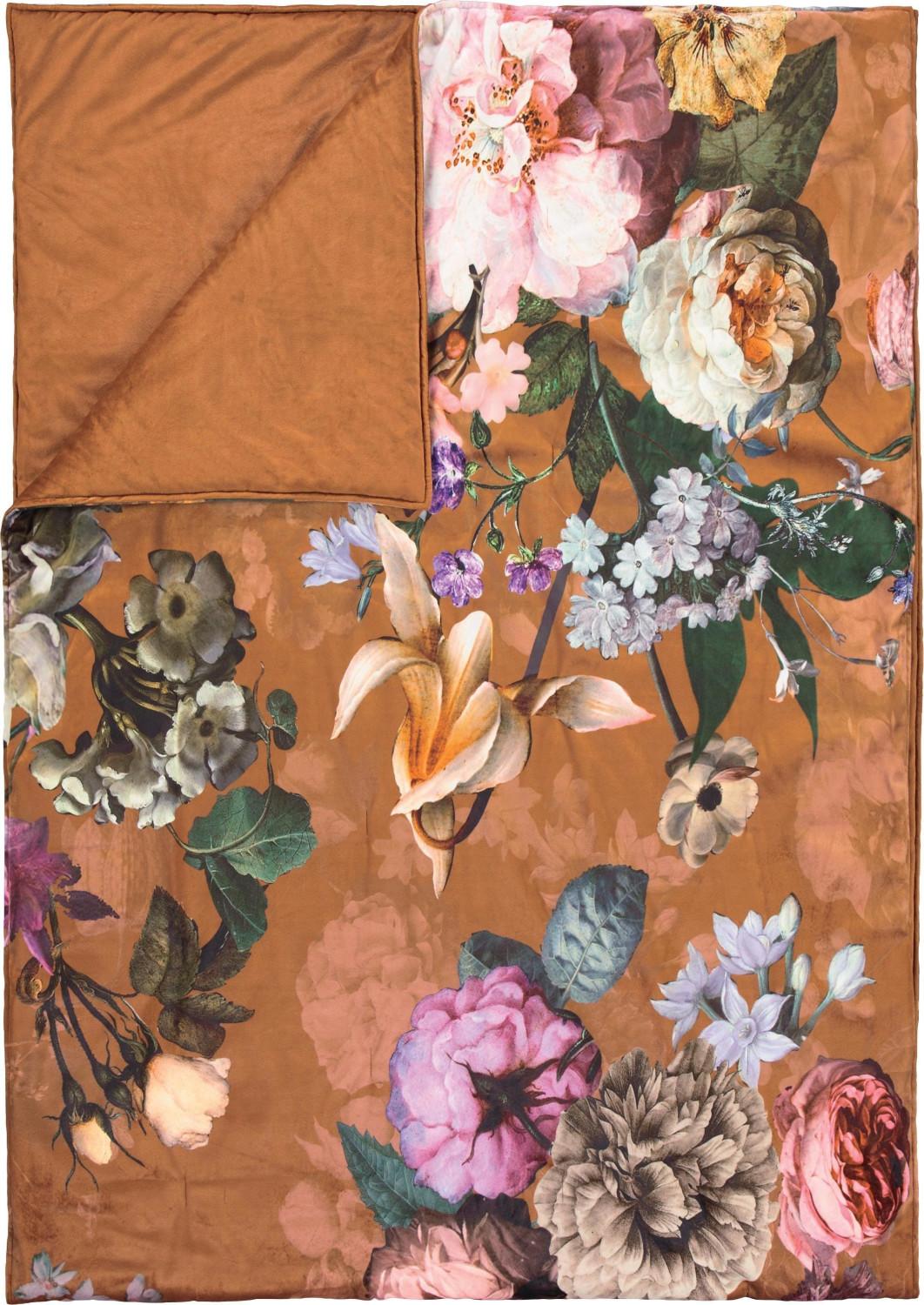 Essenza Fleur 220x265cm Leather Brown