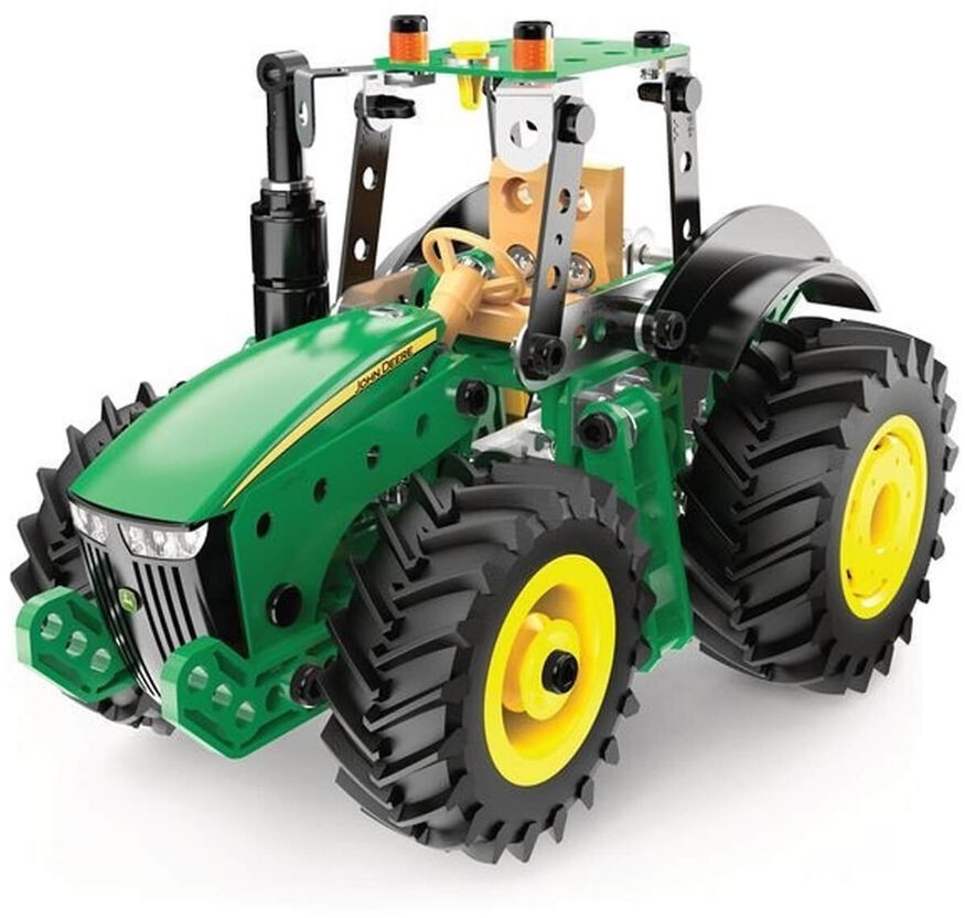 Meccano Erector John Deere 8R Kit de construction de tracteur avec roues de  travail, jouet dAducation en ingAnierie STEM pour 10 ans et plus